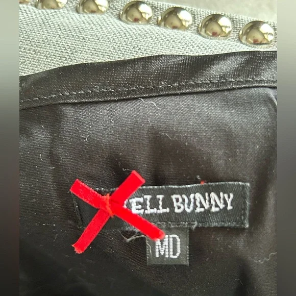 Hell Bunny Boned Corset Bustier Top Skull Floral Day of the Dead Gothic Size M - Picture 10 of 14